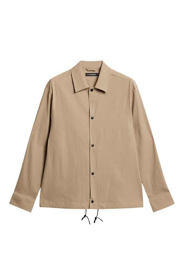 Celian Seersucker Overshirt / Batique Khaki