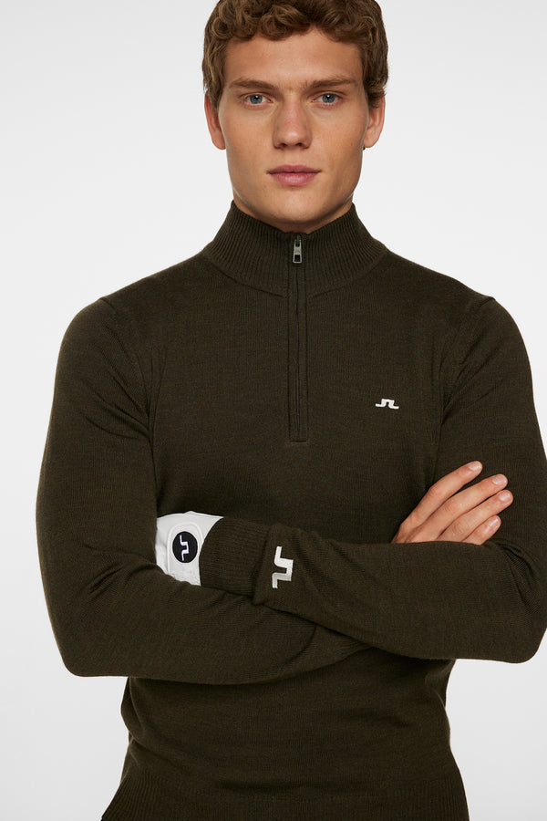 Kian Zipped Sweater / Forest Green