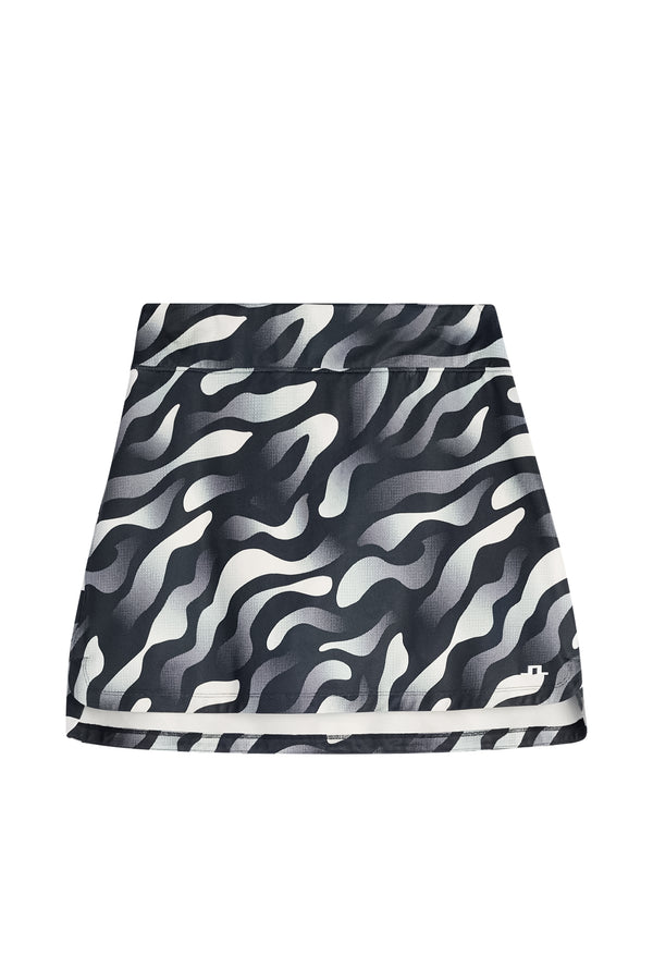 Amy Print Skirt / Bunker Fade Black Moonbeam M