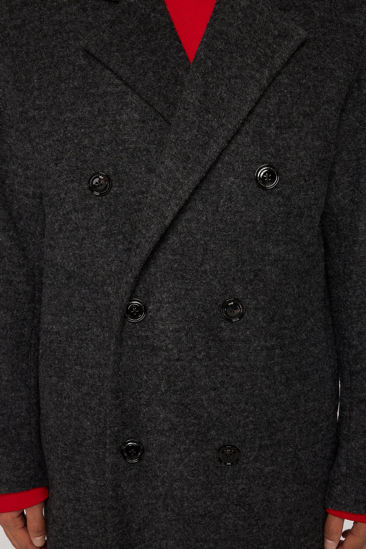 Willy Bonded Wool Coat / Dark Grey Melange – J.Lindeberg EU