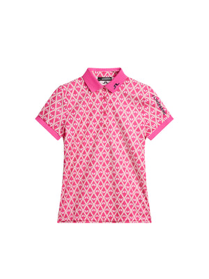 Tour Tech Print Polo / Geo Fuchsia Purple