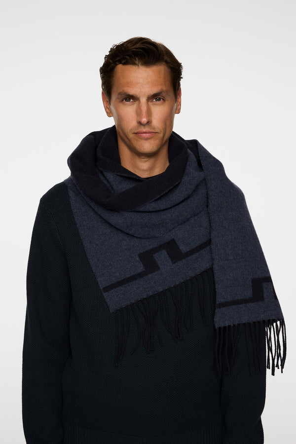 Champ Double Sided  Scarf / JL Navy