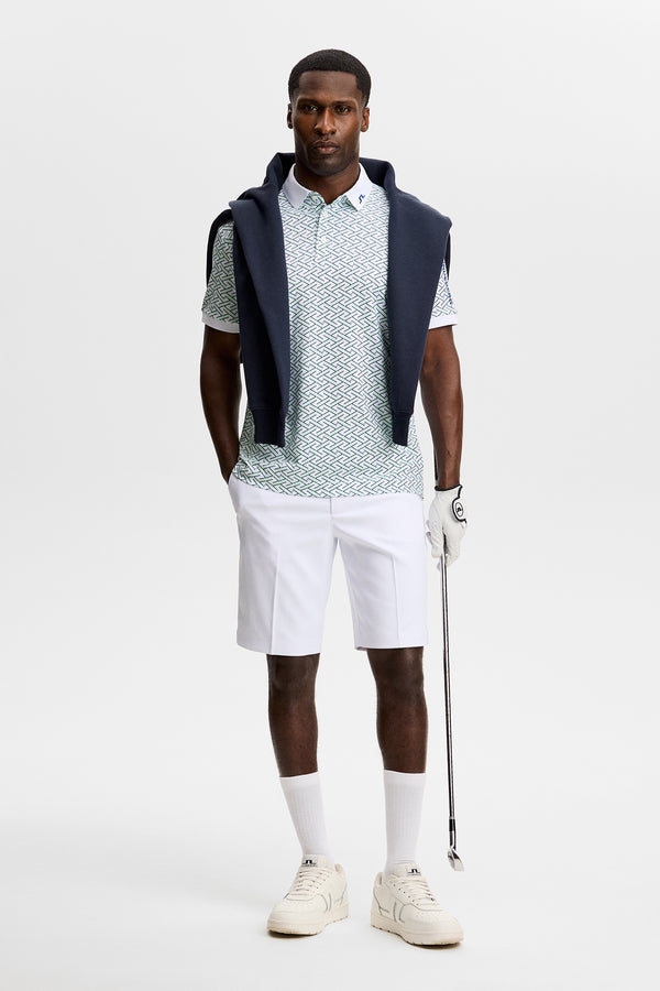Tour Tech Print Polo / Ladder White Bay S