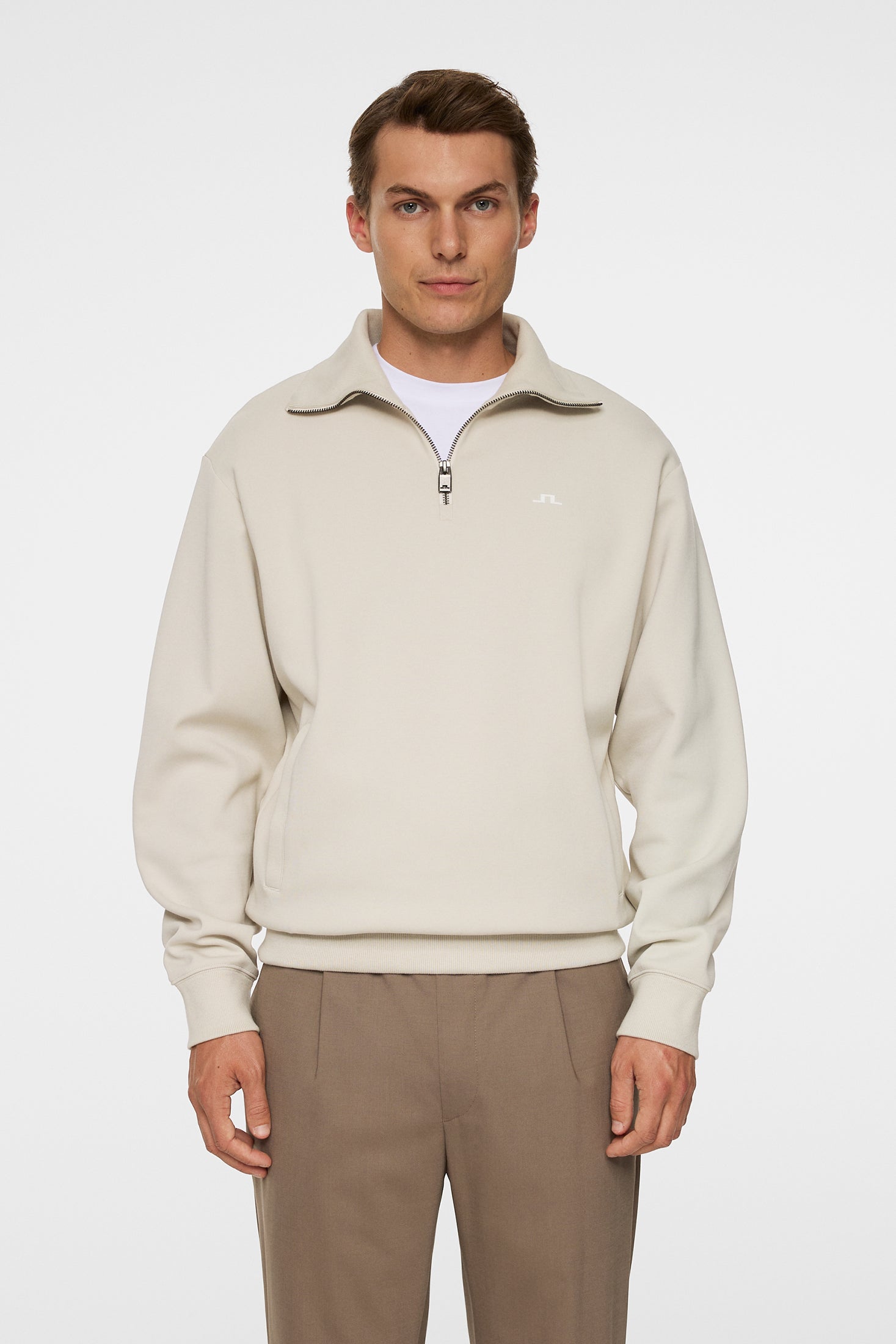 Callan quarter zip / Moonbeam | J.Lindeberg Official