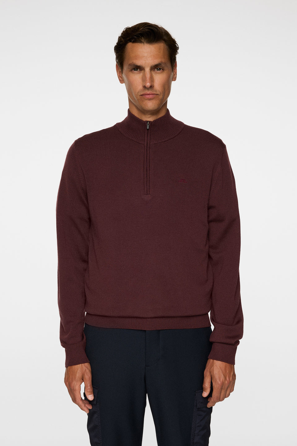 Kiyan Merino Quarter Zip / Huckleberry