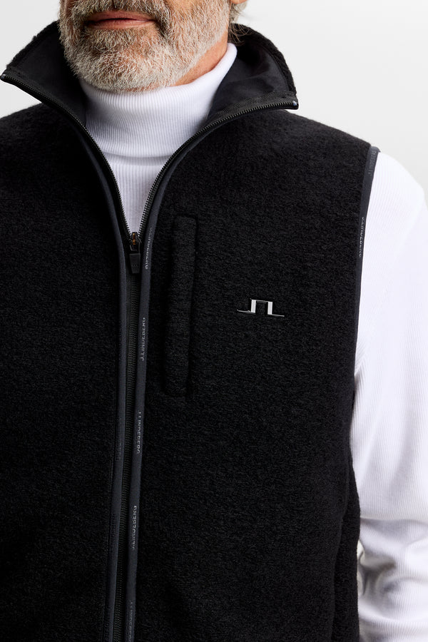 Duncan Wool Fleece Vest / Black