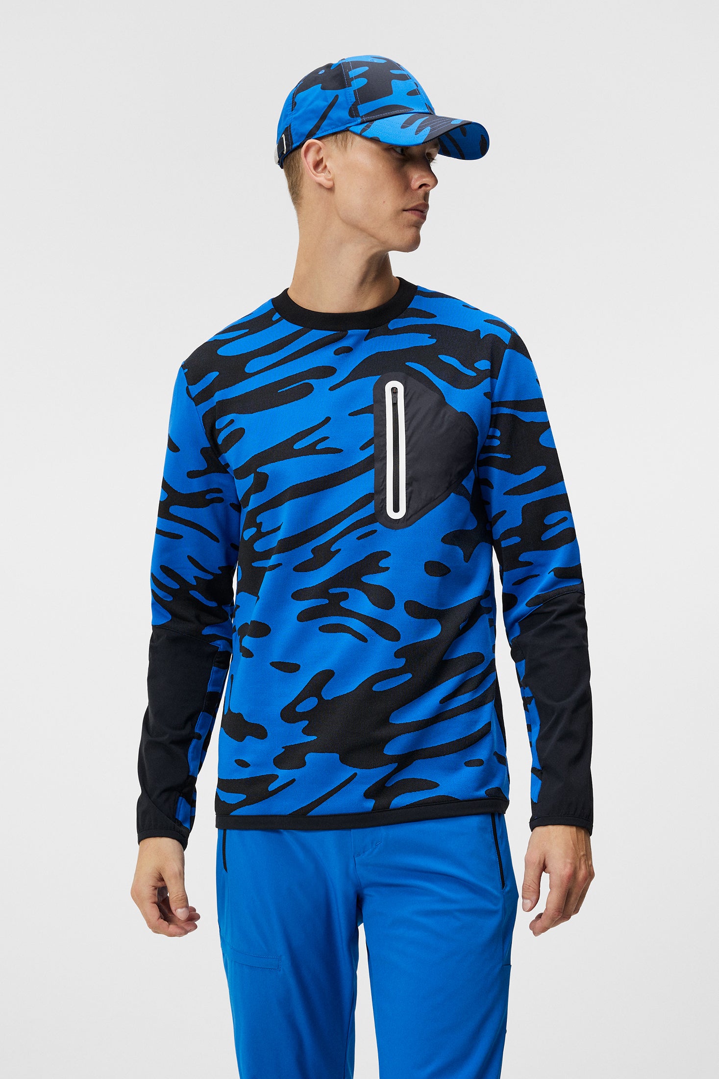 Alonso Jacquard Crew Neck / Neptune Nautical Blue – J.Lindeberg