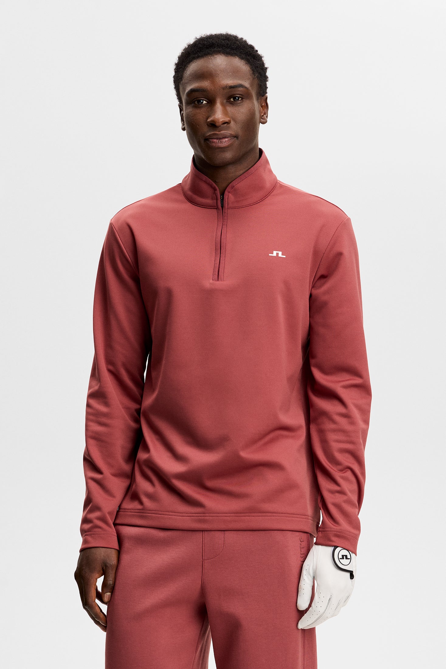 Clide Quarter Zip Mid Layer / Apple Butter | J.Lindeberg Official