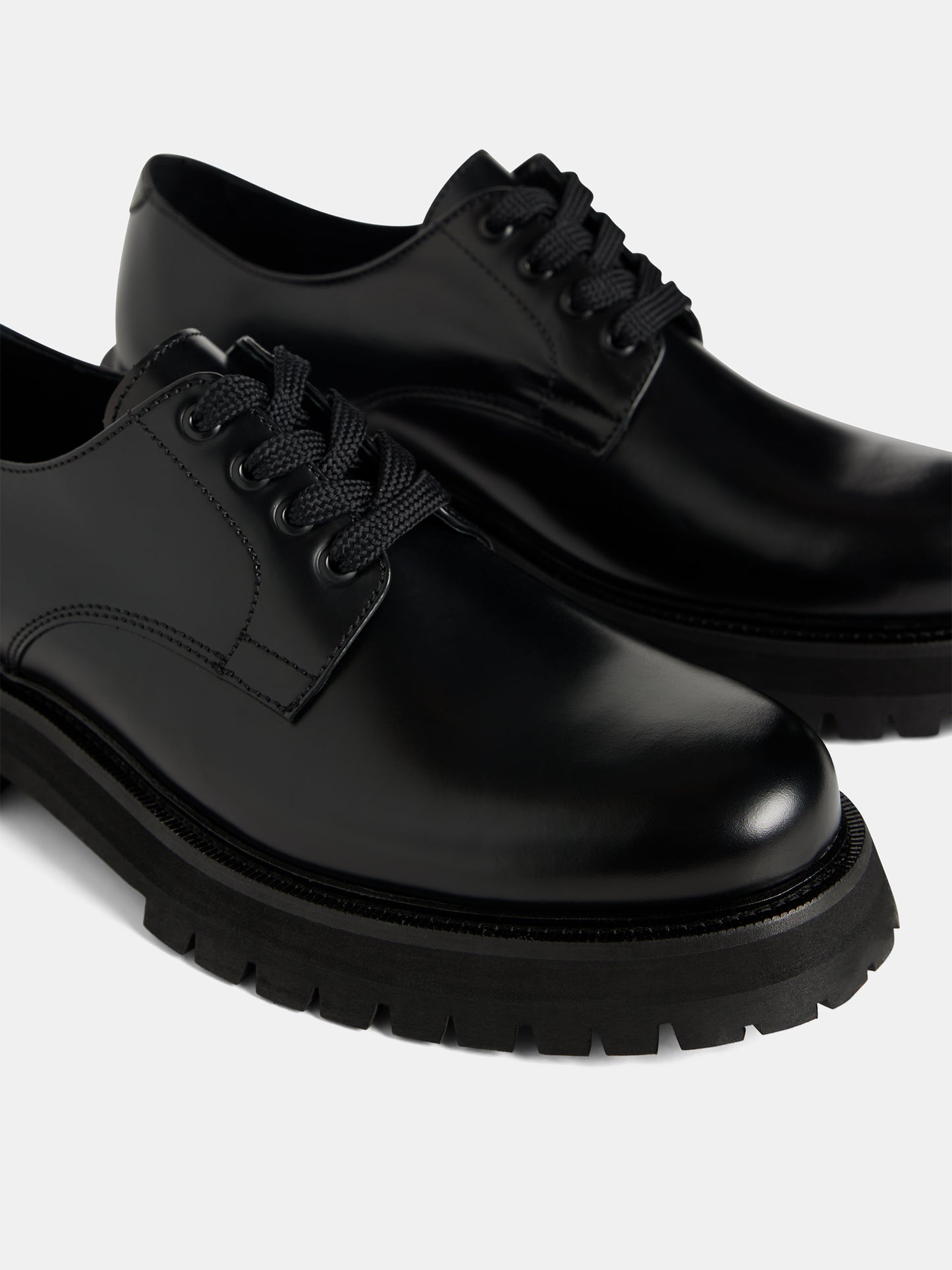 Derby Leather Shoe / Black