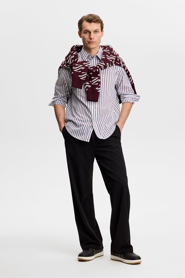 Zachary Cotton Stripe Shirt / Set Sail