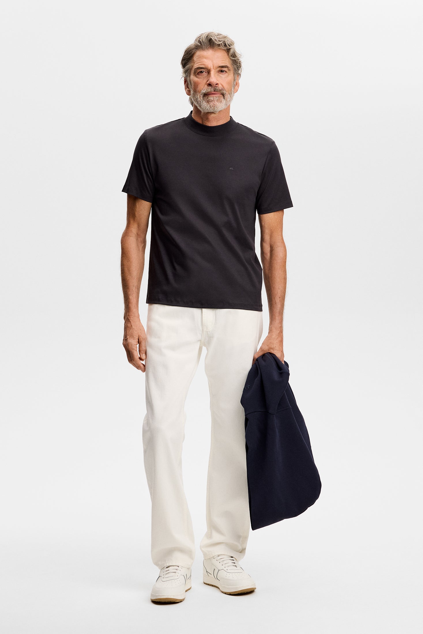 Ace Mock Neck T-Shirt / Black | J.Lindeberg Official