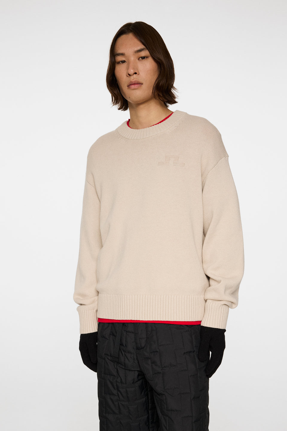Eddy Cotton Wool Crew Neck / Moonbeam