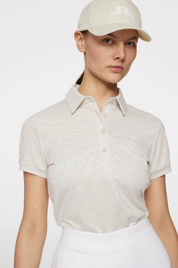 Alaya Jacquard Polo / Moonbeam