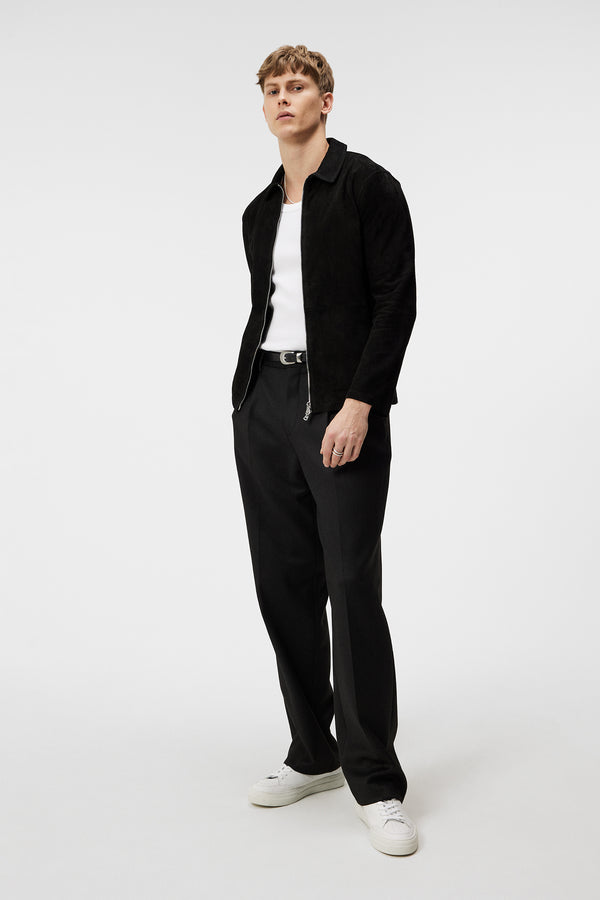Jonah WR Suede Overshirt / Black
