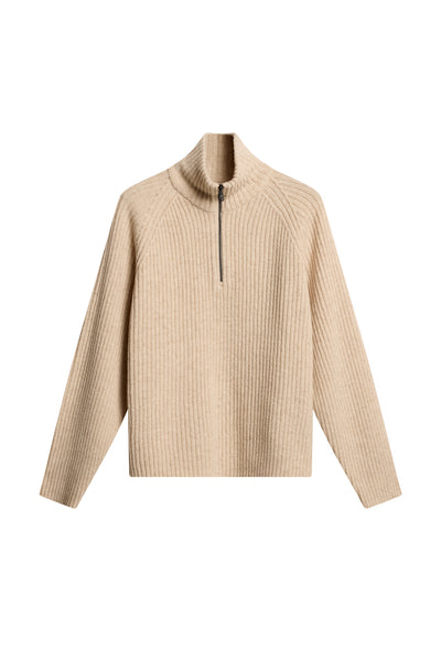 Victor Zip Wool Sweater / Moonbeam Melange – J.Lindeberg EU