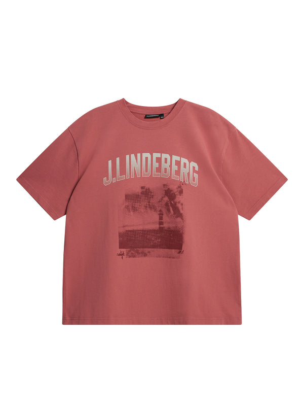 Tjorn Boxy Printed T-shirt / Dusty Cedar