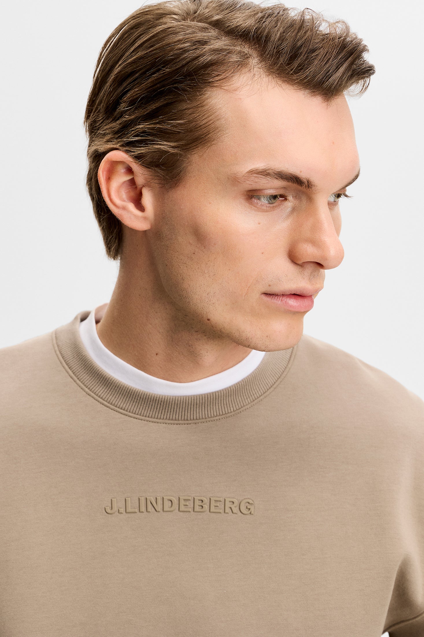 Club Crew Neck / Brindle | J.Lindeberg Official