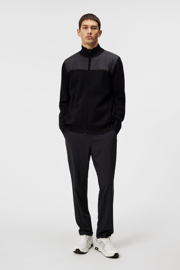 Bridge Knitted Hybrid Sweater / Black