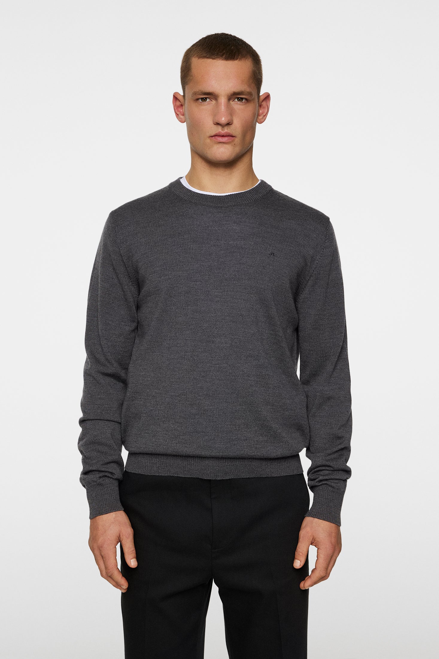 Keane Merino Crew Neck / Lava Smoke Melange – J.Lindeberg
