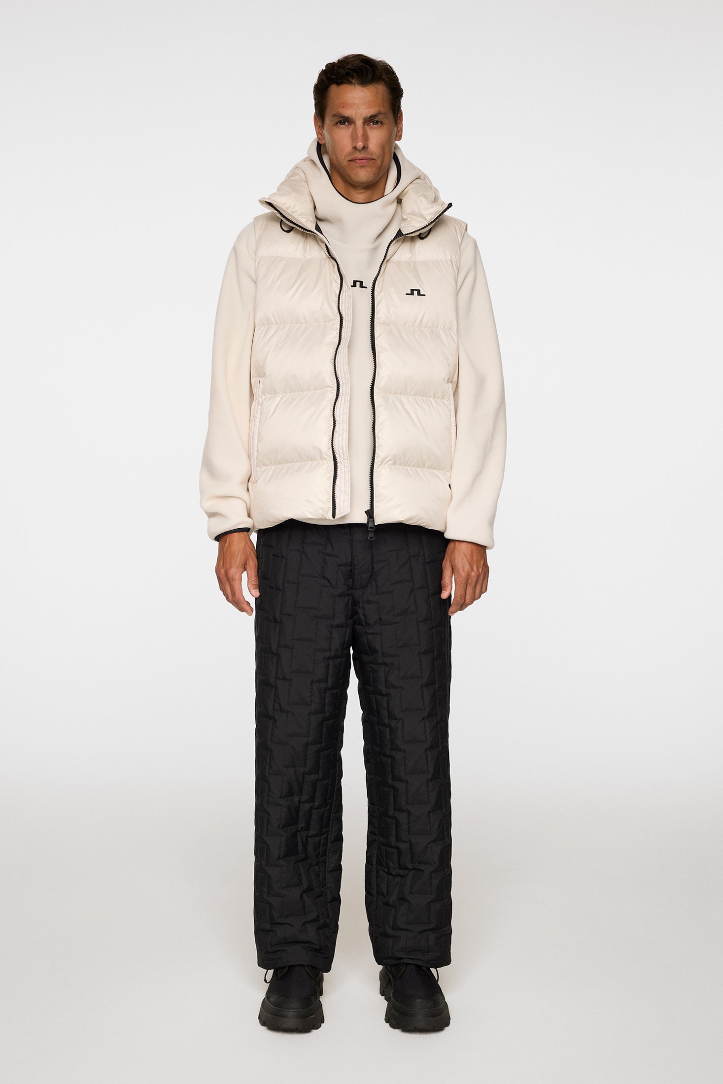 新品今季atelier brugge Shawlcollar down vest Daryl Down Vest / Moonbeam – J.Lindeberg EU