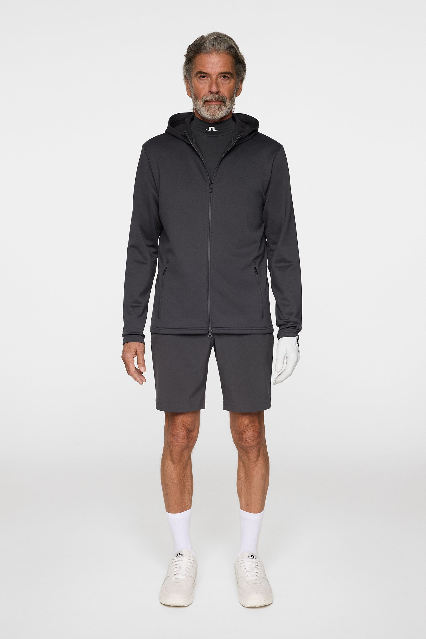 Aerial Full Zip Hood / Asphalt – J.Lindeberg