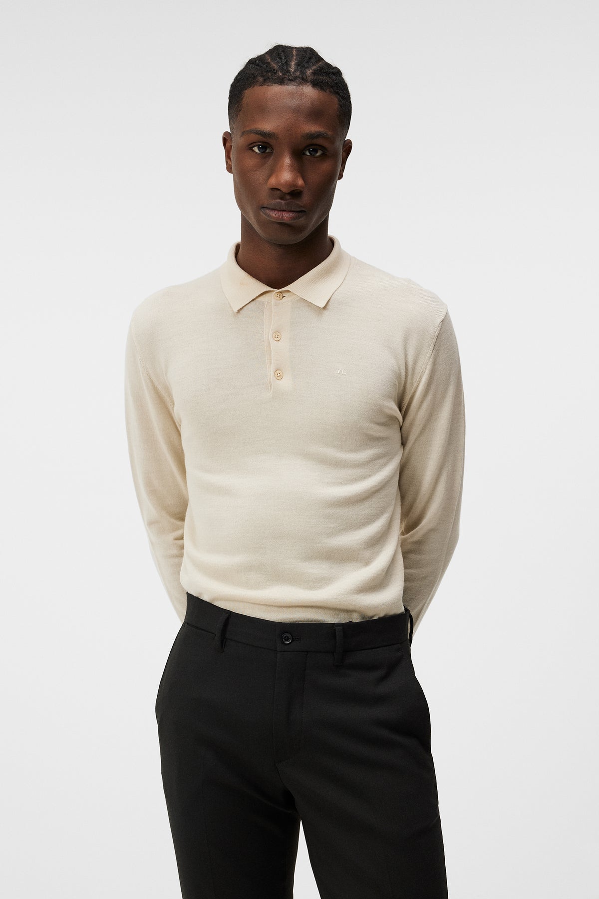 Merino Long Sleeve Polo Shirt