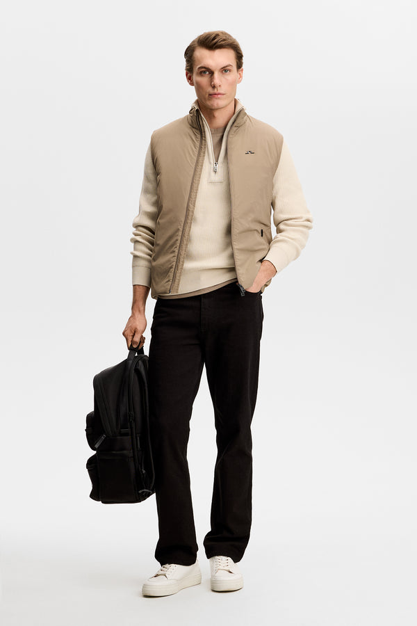 Alex Half Zip Knitted Sweater / Moonbeam