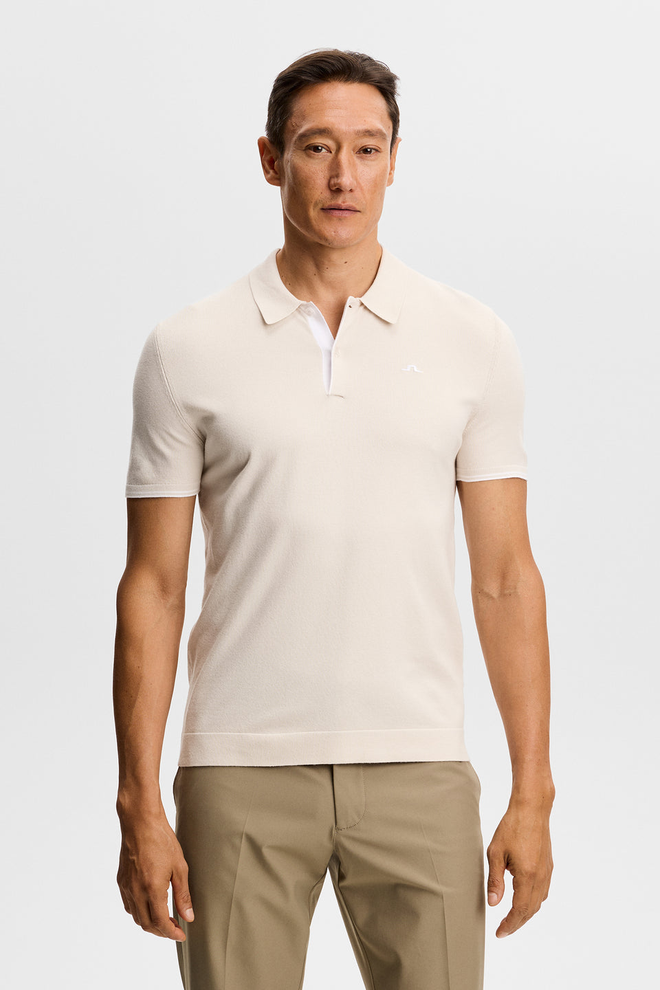 Matheo Knit Golf Polo / Moonbeam