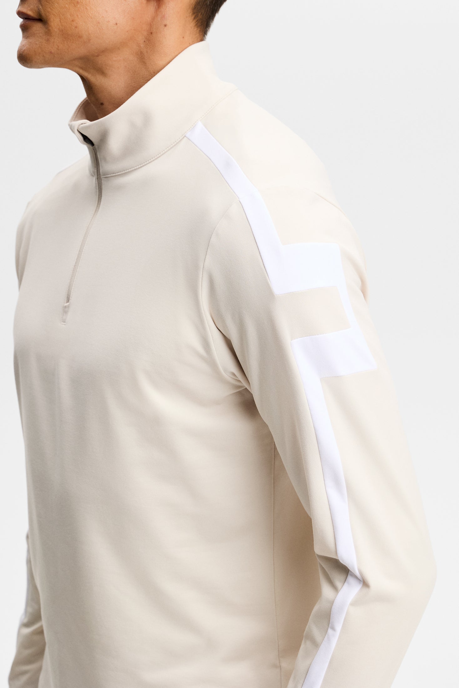 Keaton Quarter Zip Mid Layer / Moonbeam – J.Lindeberg EU