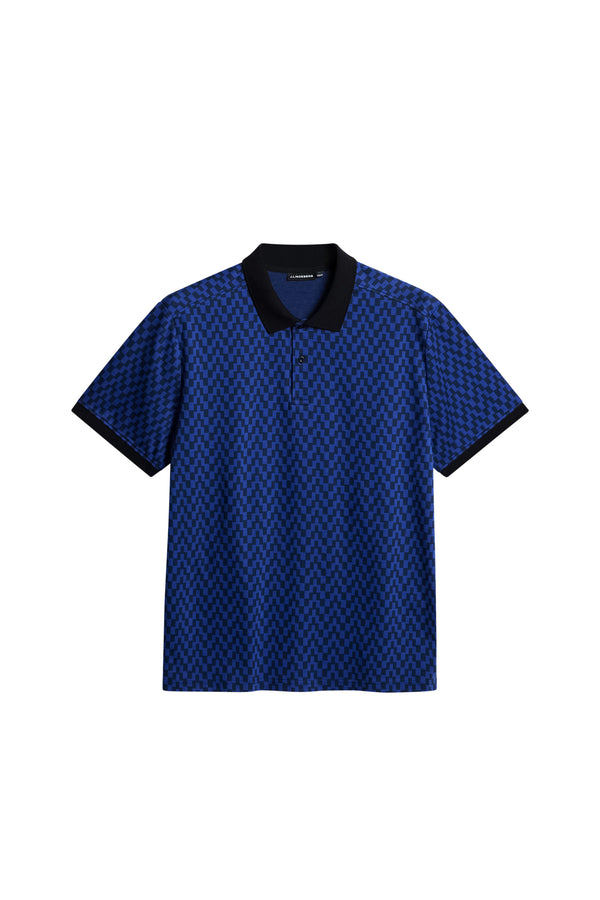 Devon Jacquard Polo / Bridge Stack Blue