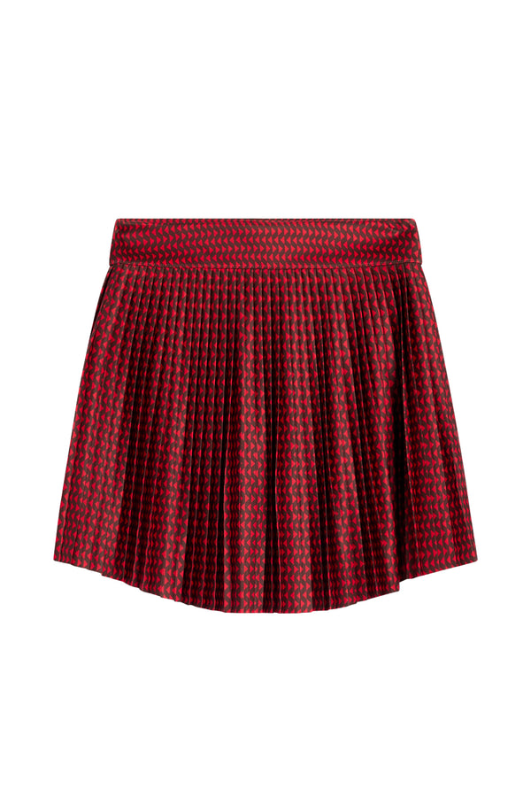 Brooke Print Skirt / Diamond Seal Red S