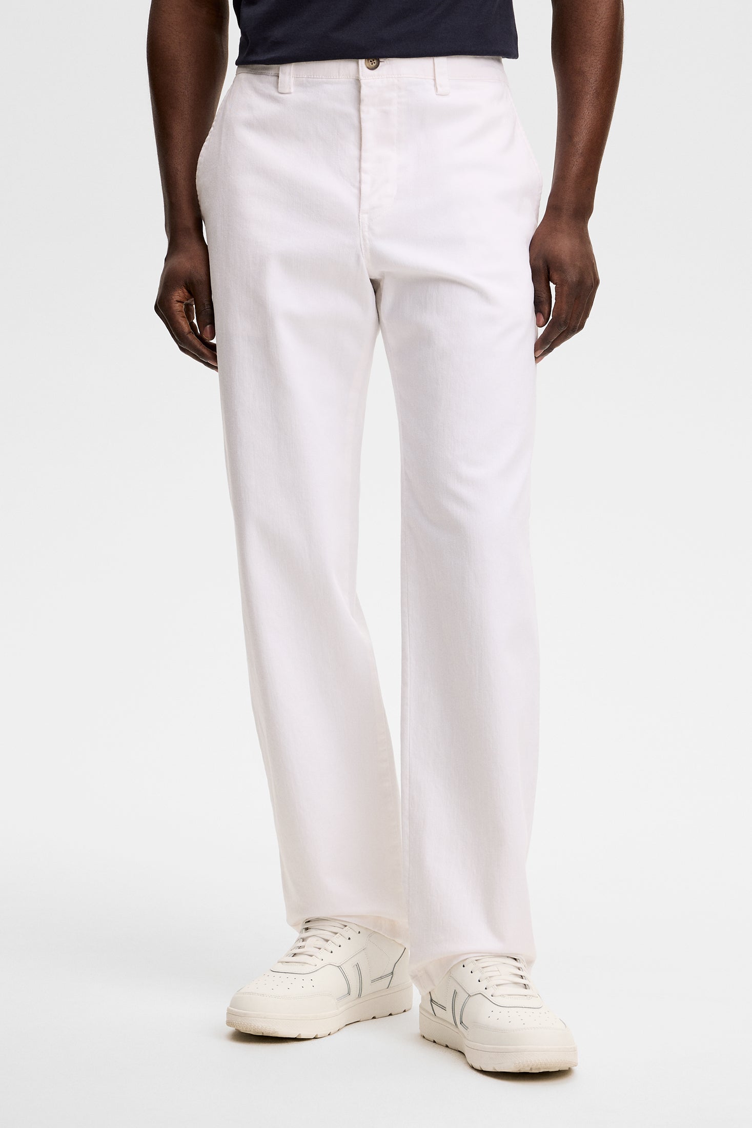 Devyn Straight Cotton Pants / White – J.Lindeberg EU