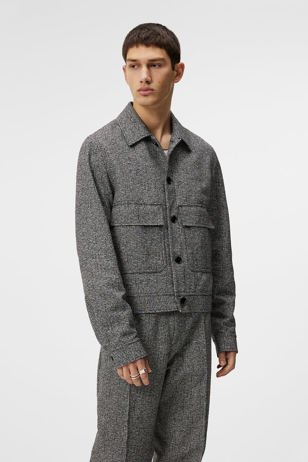 Housten 2 Tone Overshirt / Black