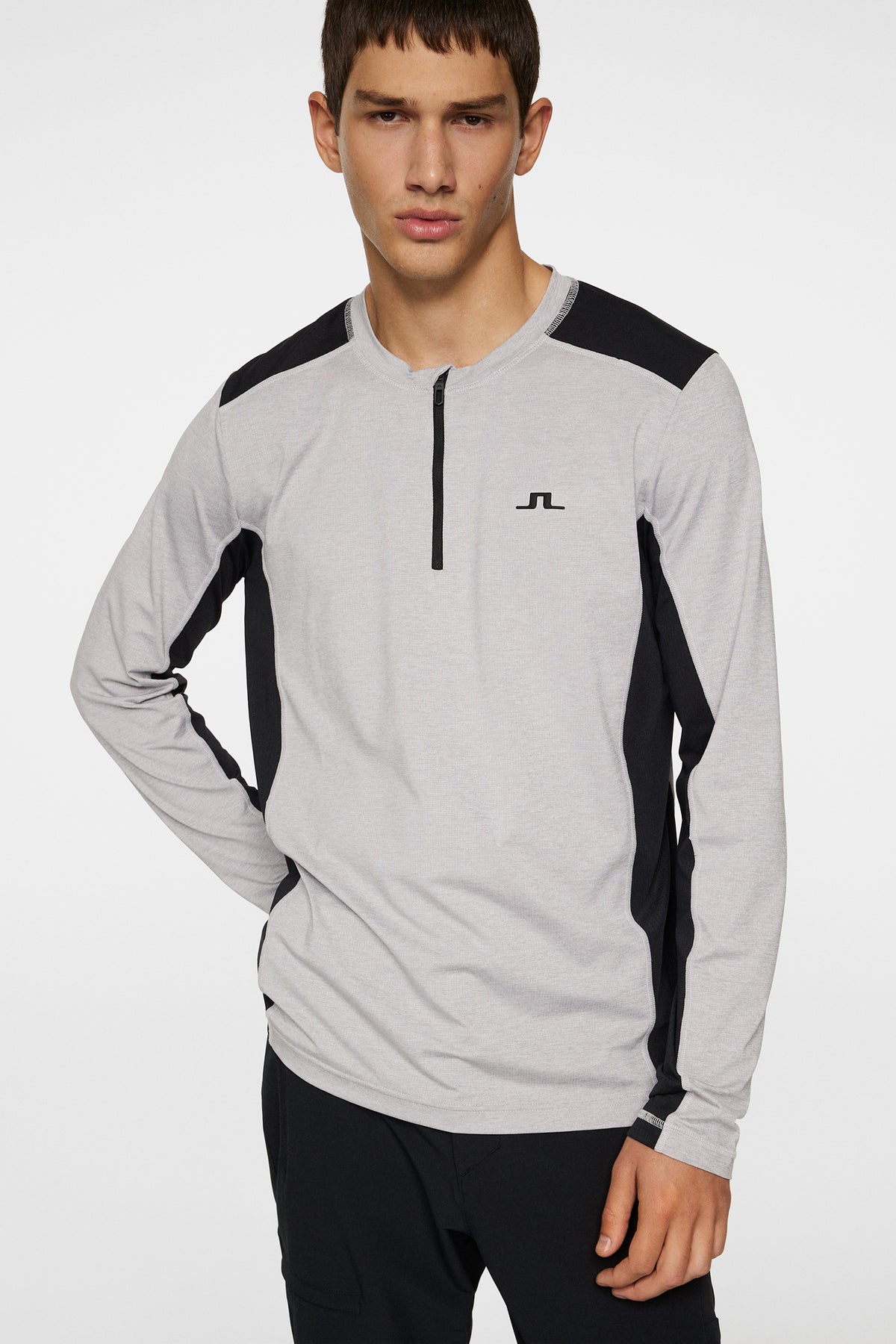 Tomas Long Sleeve T-Shirt / Light Grey Melange