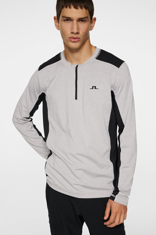 Tomas Long Sleeve T-Shirt / Light Grey Melange