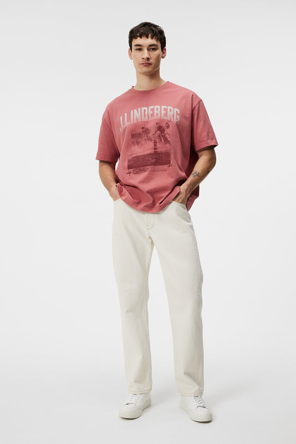 Tjorn Boxy Printed T-shirt / Dusty Cedar