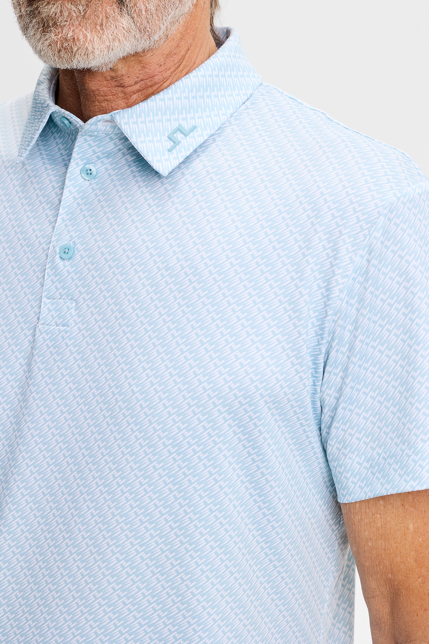 Tod Print Polo / Flight Bridge Forget White S | J.Lindeberg Official