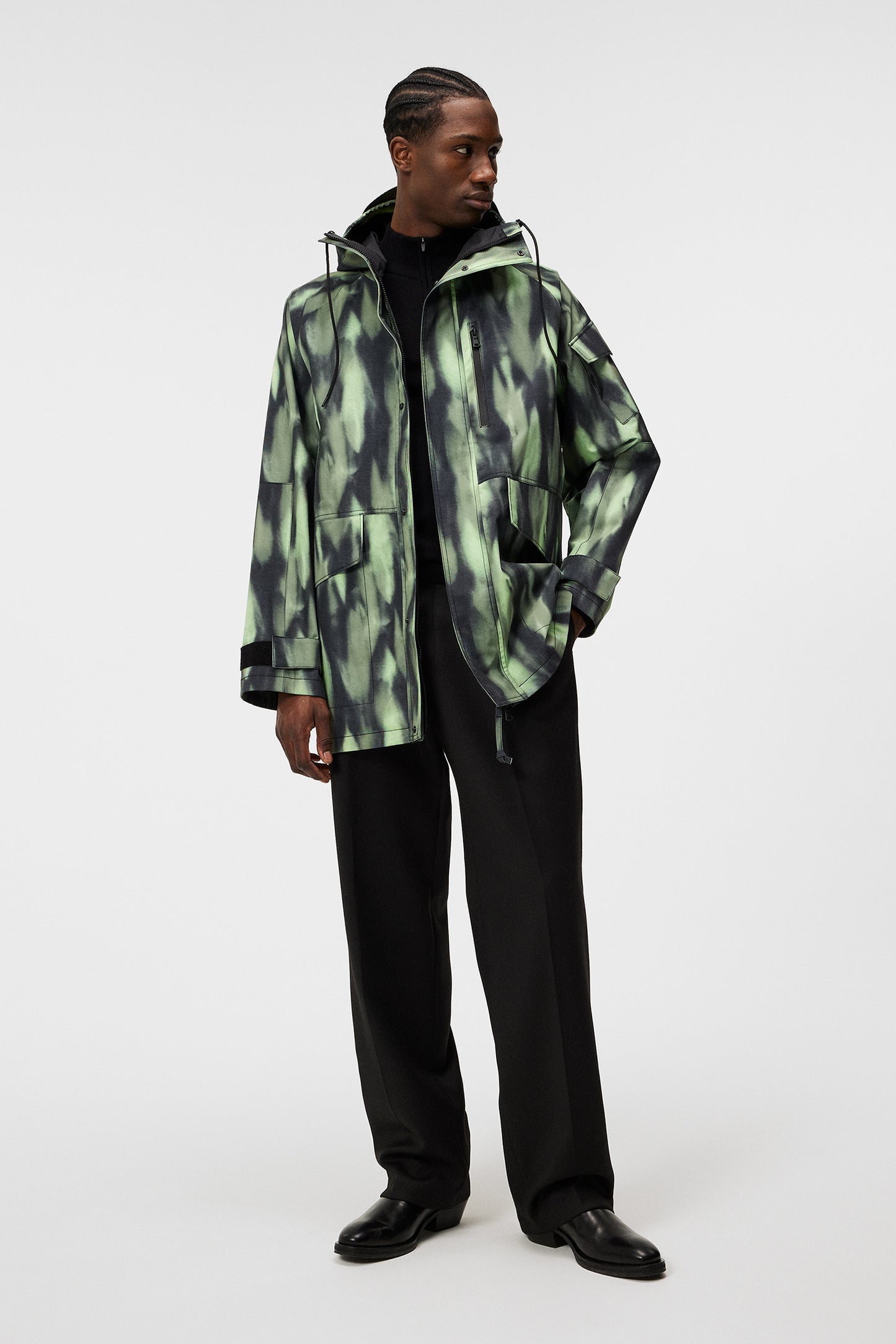 Cadian Printed Jacket / Oil Green