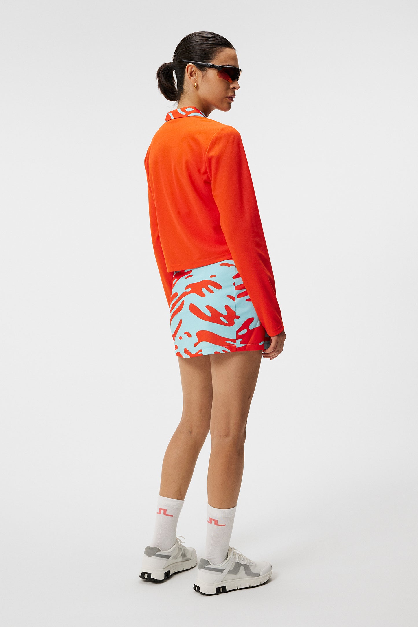 Zahara Long Sleeve Polo / Tangerine Tango