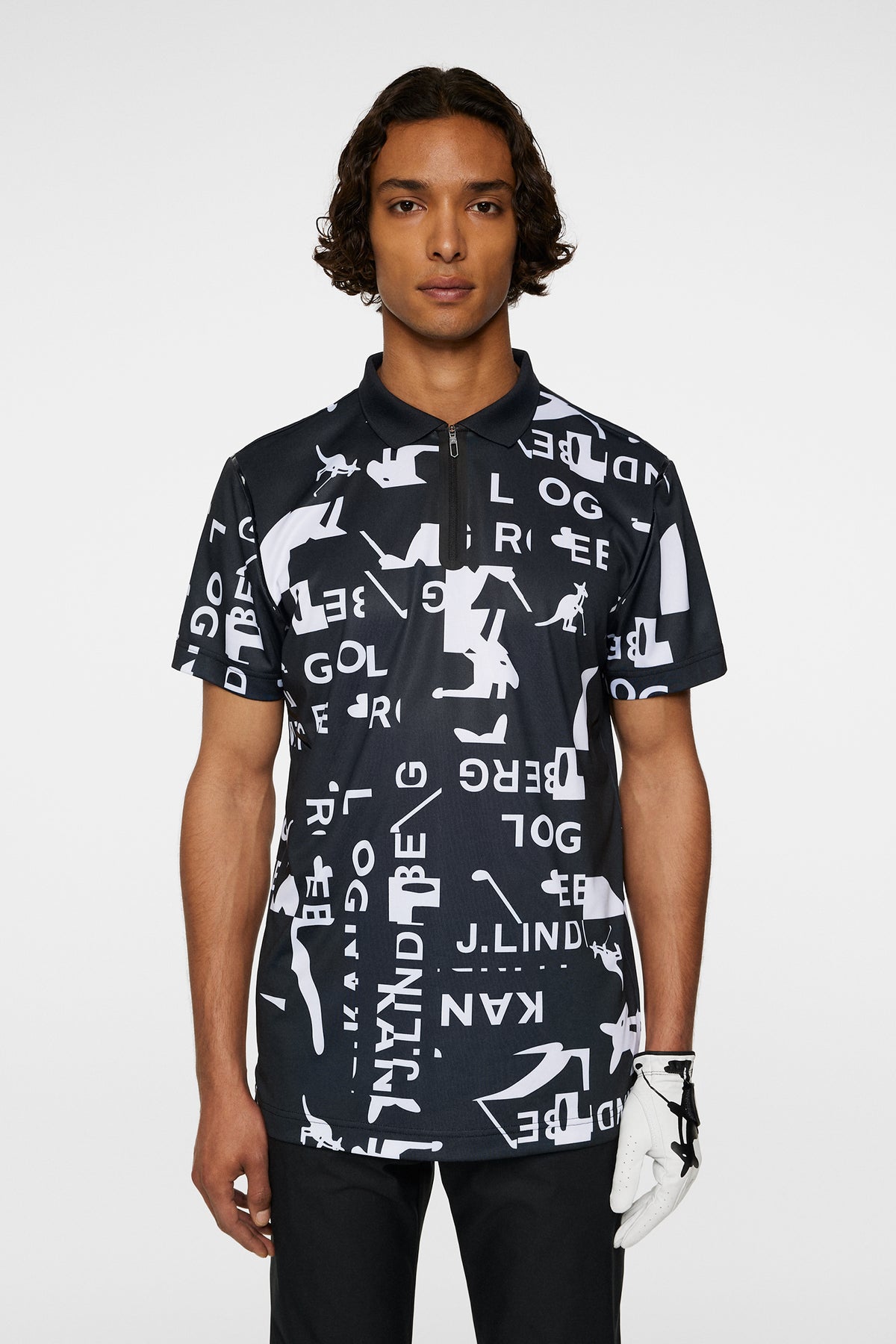 Miro Print Polo / JL Kangol Black White M