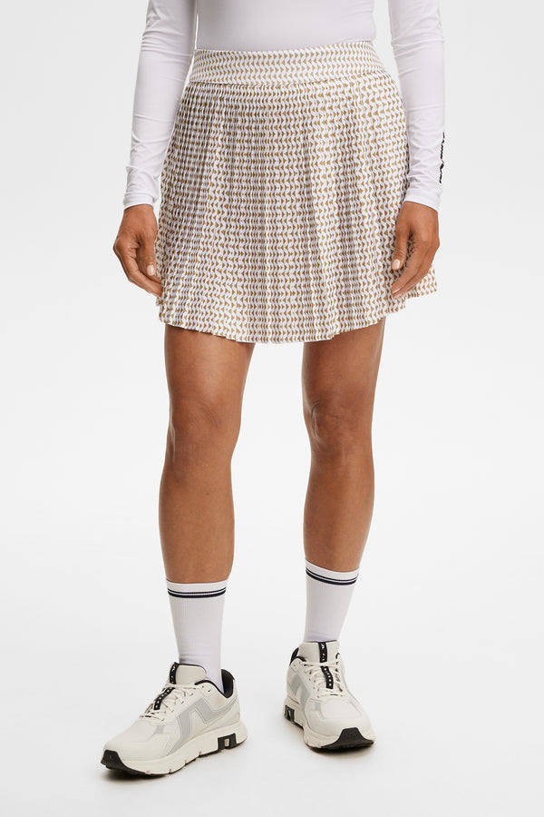 Brooke Print Skirt / Diamond Kelp White S