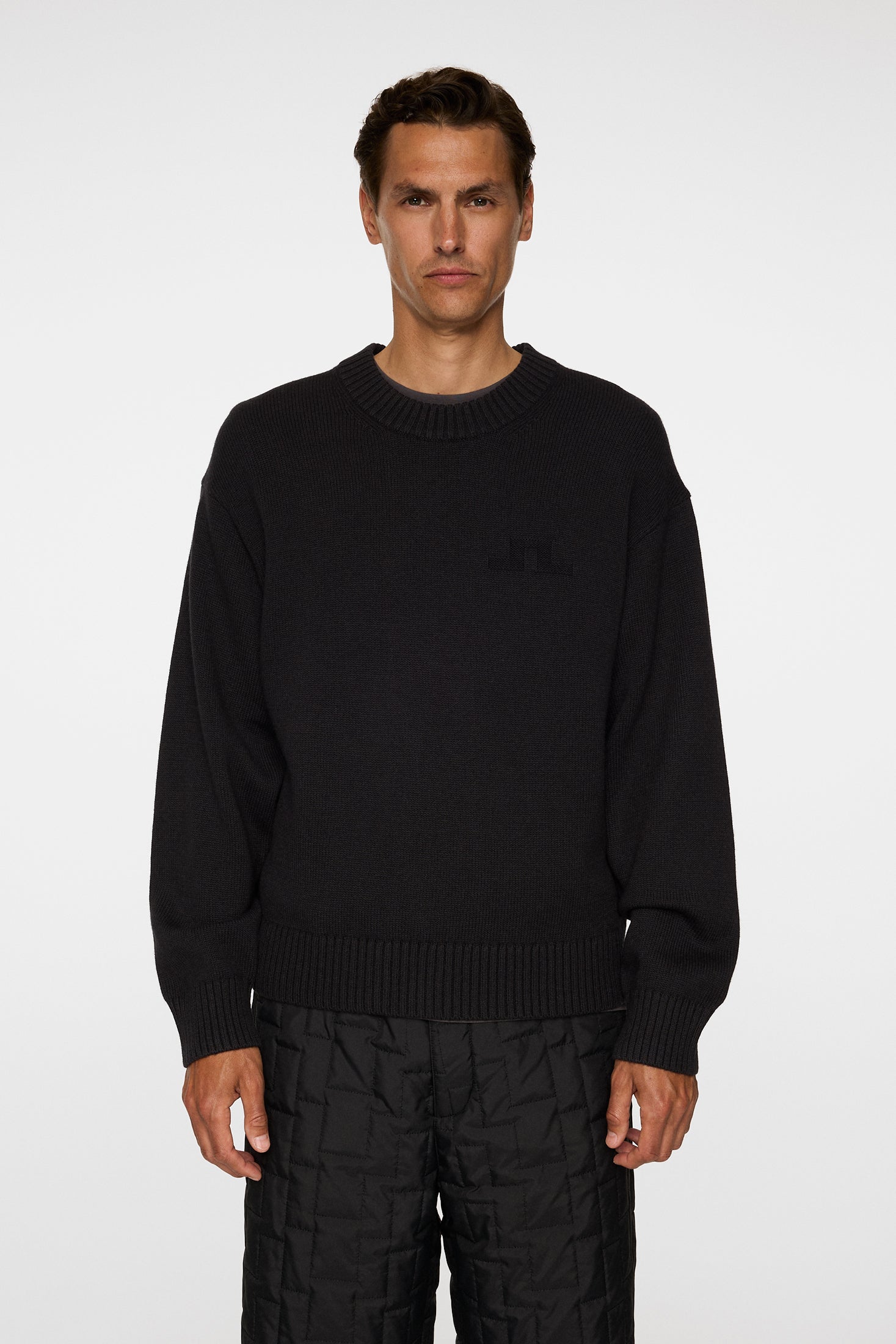Eddy Cotton Wool Crew Neck / Black – J.Lindeberg