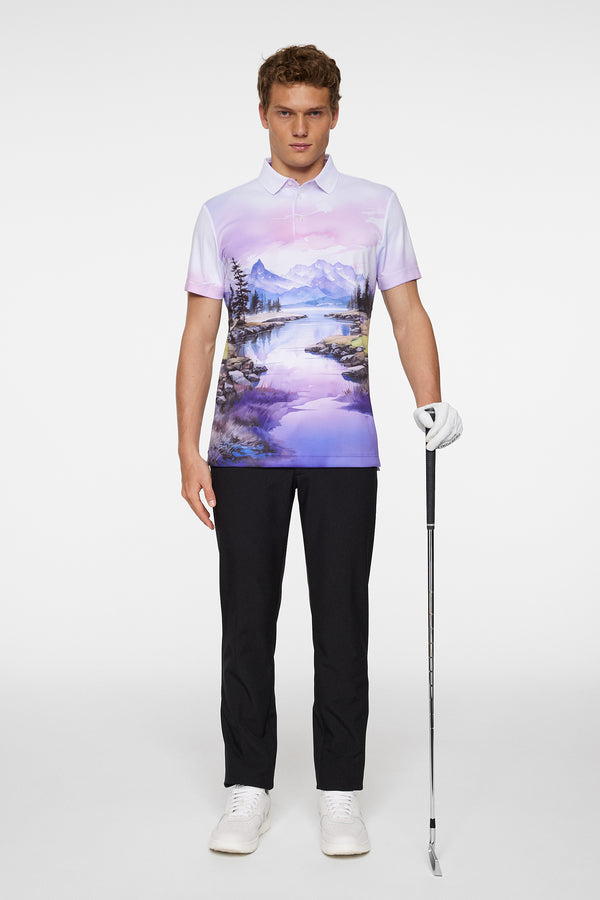 Samuel Polo / Landscape Watercolor purple L