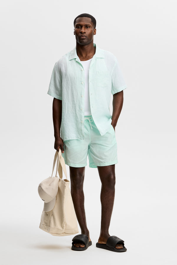 Delta Stripe Swim Shorts / Bay