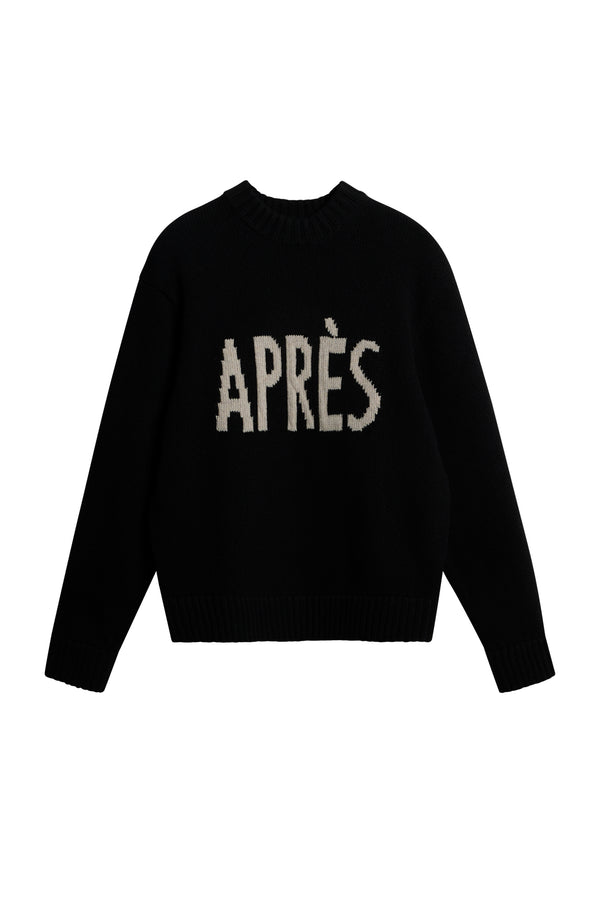 Fabian Graphic Knit Sweater / Black