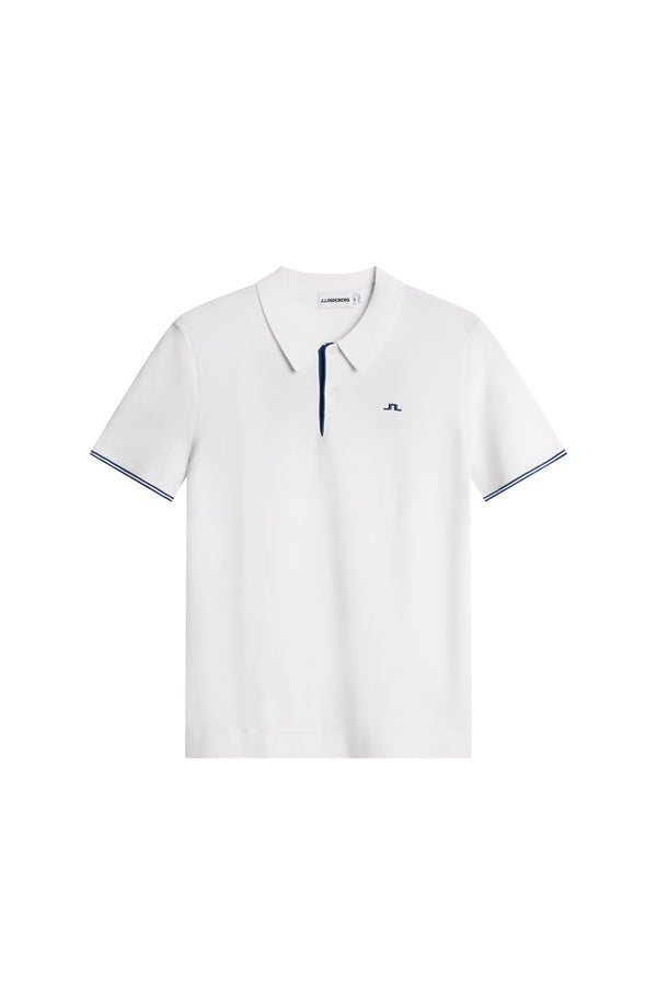 Matheo Knit Golf Polo / White