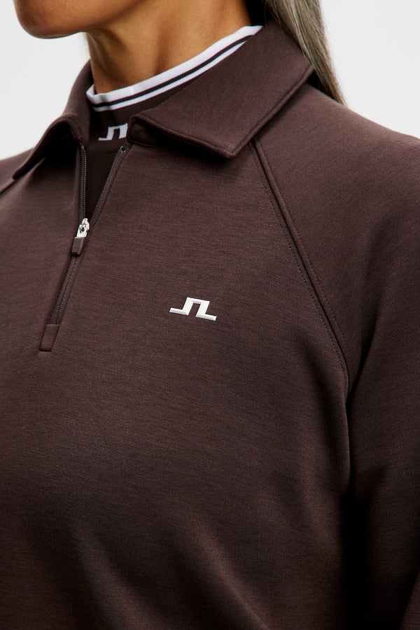 Kira Jerseysweat Polo / Seal Brown