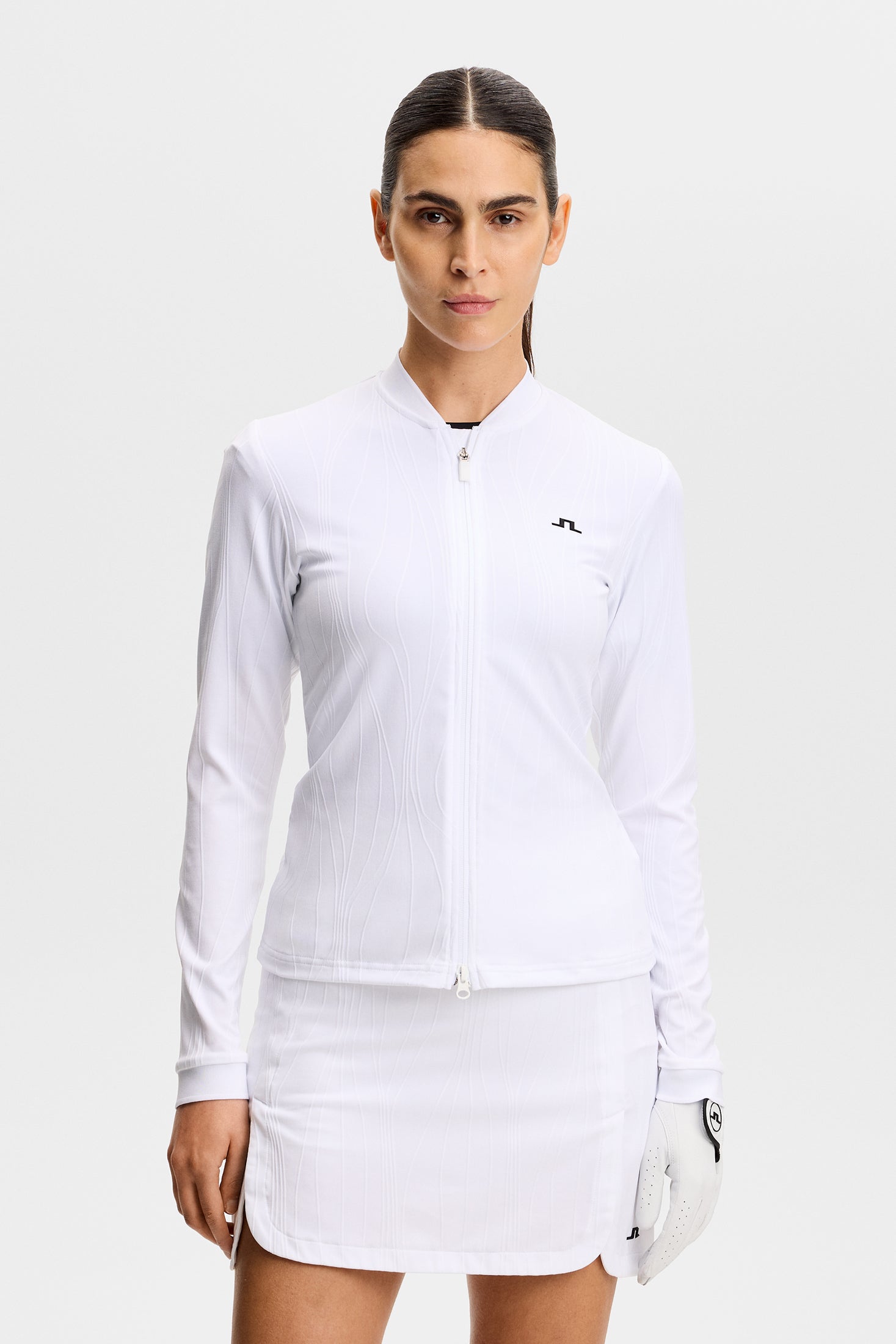 新品 J.LINDEBERG ゴルフ 長袖トップス レディース 40 白 Susanna Mid Layer / White | J.Lindeberg Official