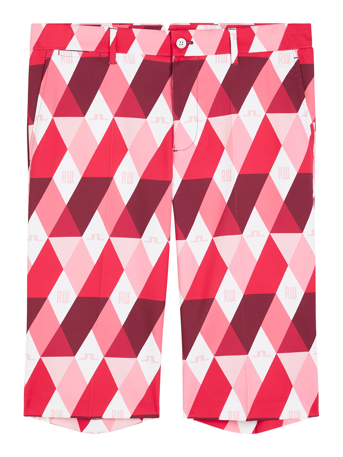 Printed Argyle Golf Shorts / RW White Argyle