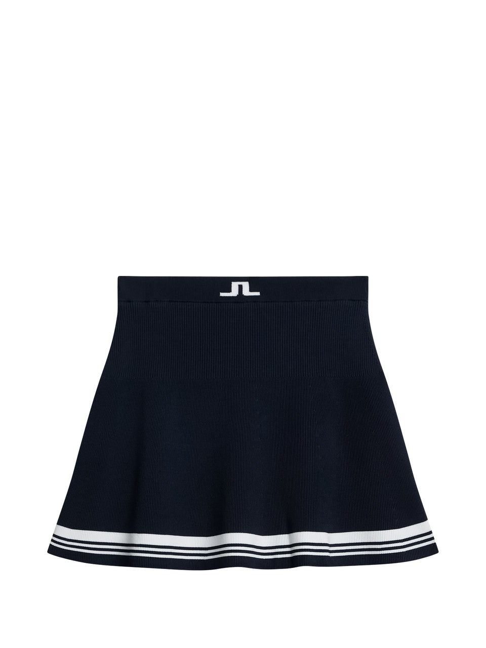 Frida Stripe Knitted Skirt / JL Navy